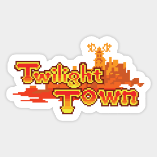 Twilight Town Logo Pixel Art Sticker